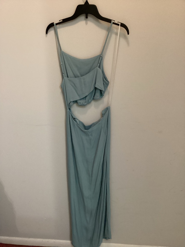 Reformation Kiwi Sky Blue Cutout Midi Dress With Side Slit Size 2 — image 3 of 5
